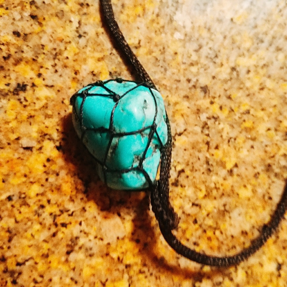 Awesome Handmade Wrapped Turquoise Necklace